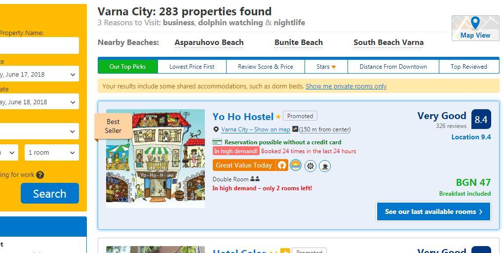 Yo Ho Hostel Варна Екстер'єр фото